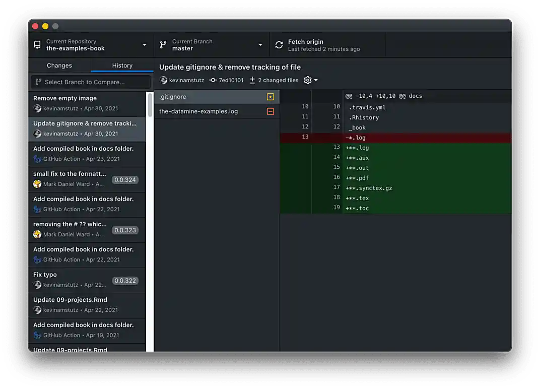 Unified diff display